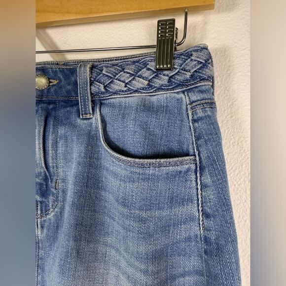L'AGENCE Shannon Braided Waist Band Denim Mini Skirt Size 25 - Picture 3 of 9